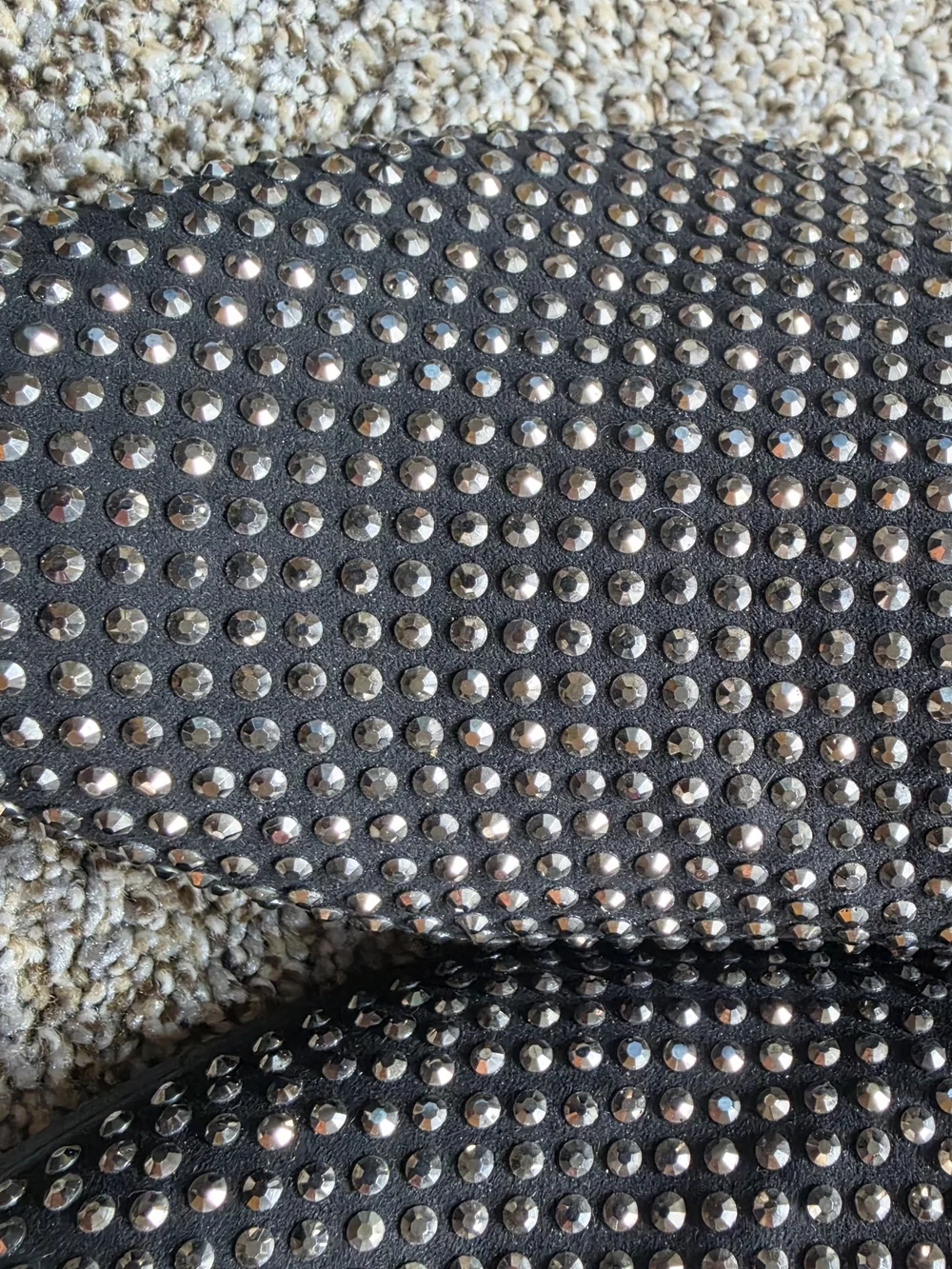 RARE Steve Madden Black Studded Slip-On Loafers